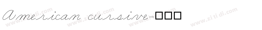 American cursive字体转换
